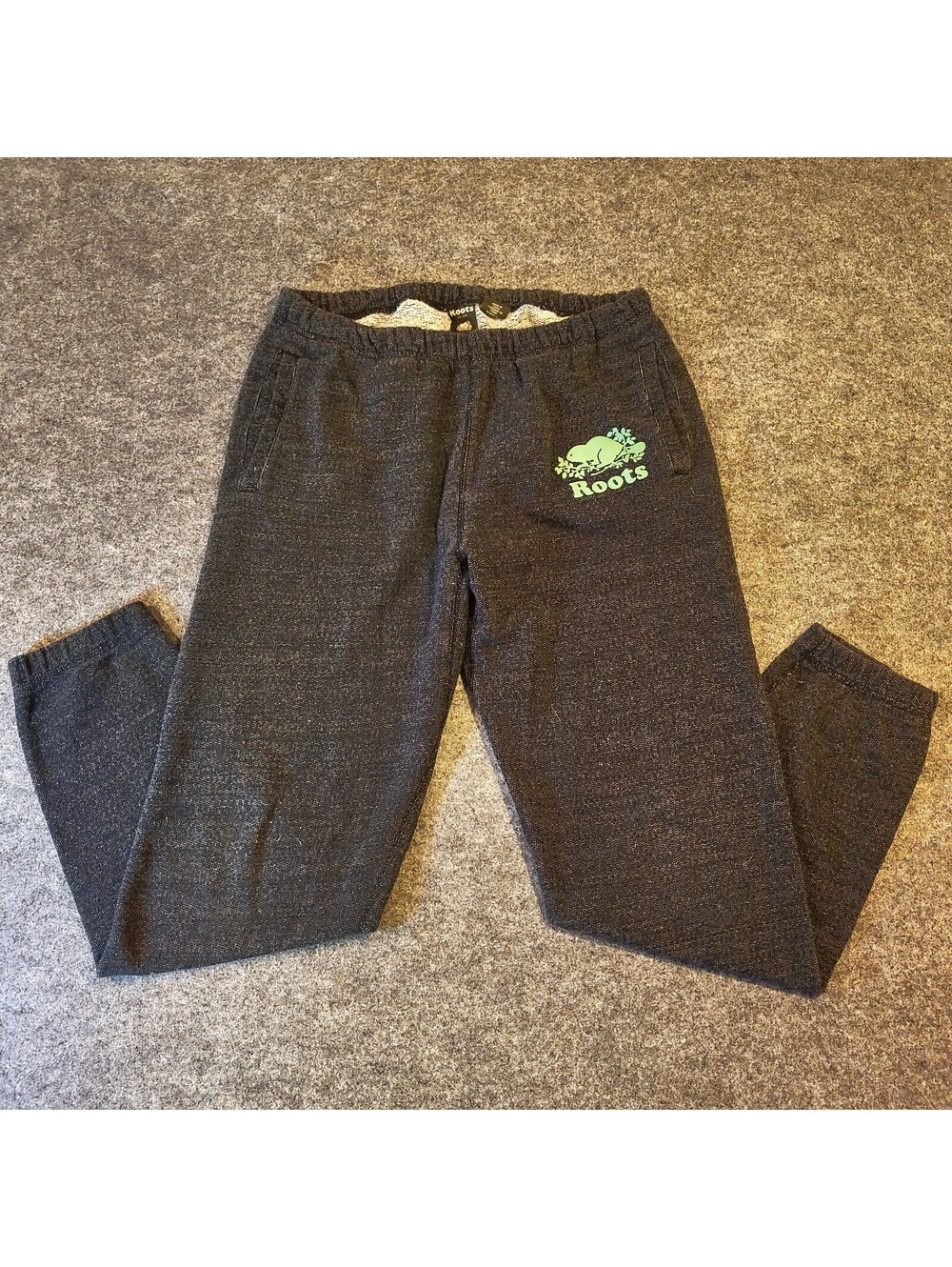 Roots Charcoal Grey Marled Lounge/Sweatpants Women's Medium (M/M)